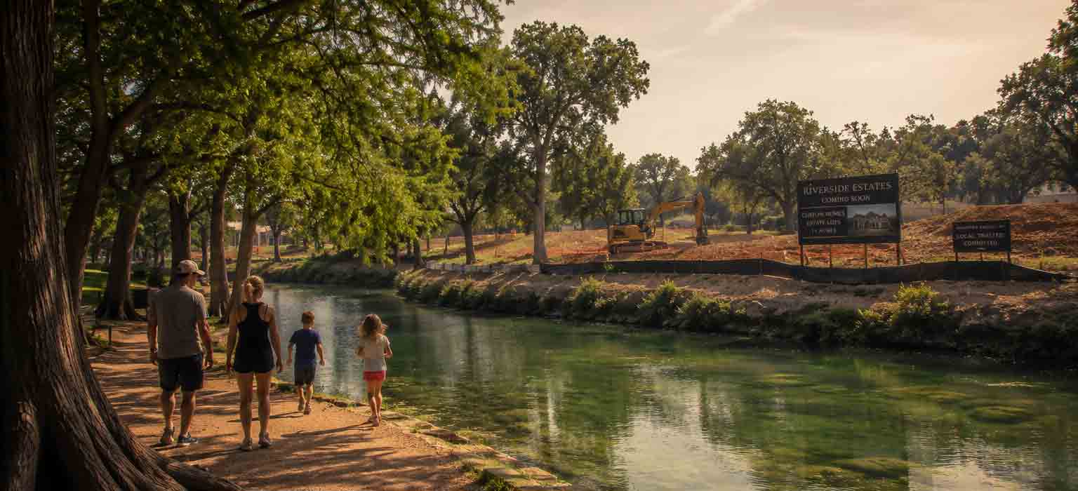 New Braunfels Mid-July 2026: Sales Volume Climbs While a Riverside Development and a Wastewater Fight Reshape the Edges of Town